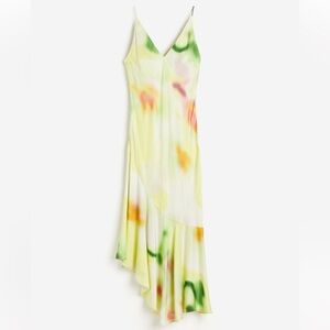 ASYMMETRIC-HEM SLIP DRESS